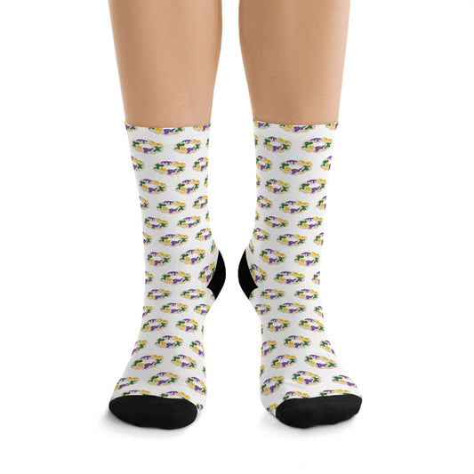 King Cake Crew Socks - Recycled Poly Socks