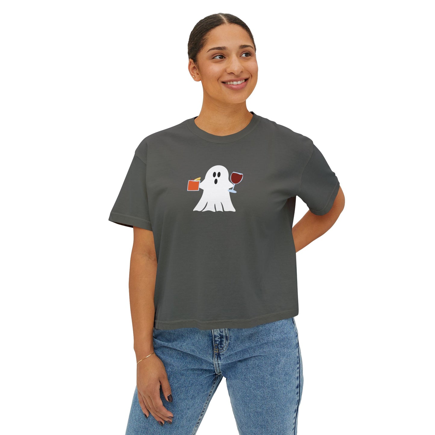 Full of Boos, Women's Boxy Tee, Drunken Ghosts, Funny Halloween