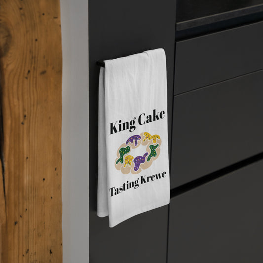 King Cake Tasting Krewe Tea Towel