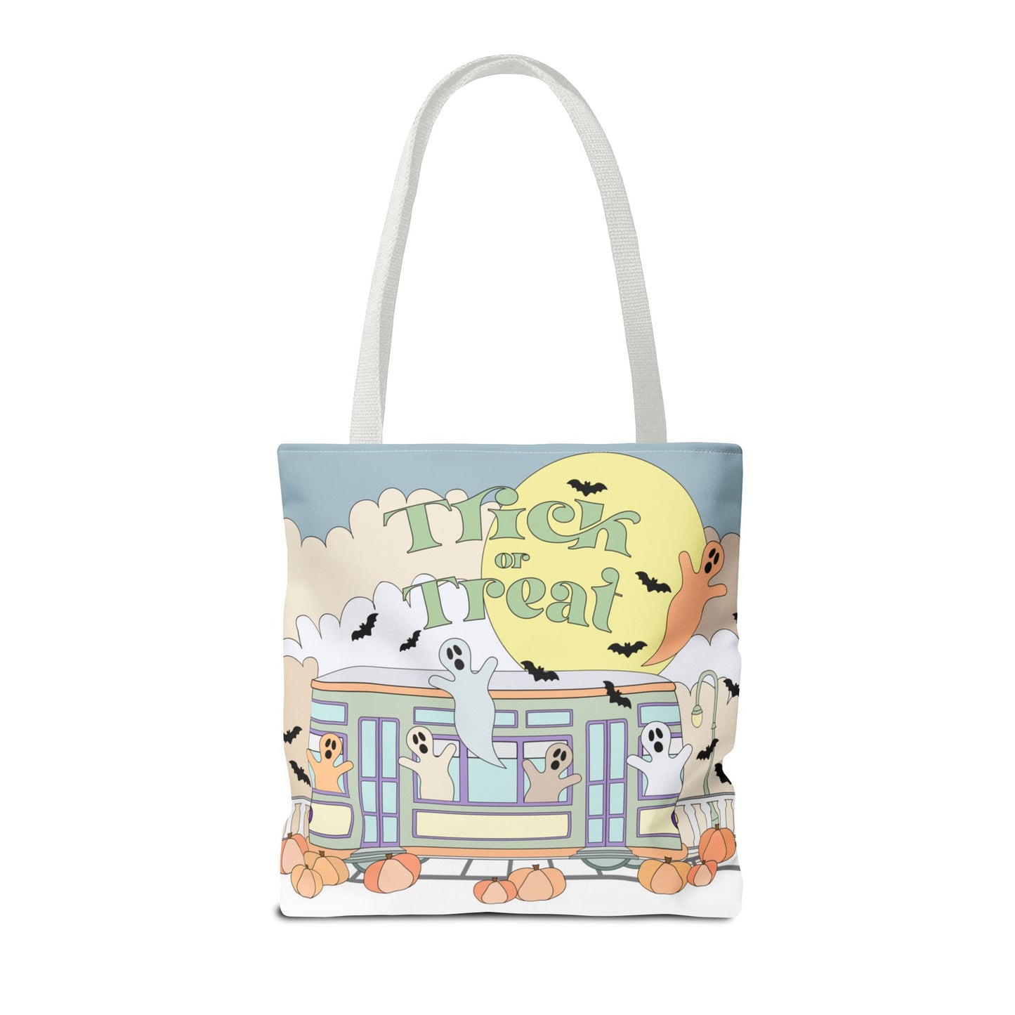 Pastel Blues New Orleans Trick-or-treat Halloween Tote Bag NOLA Kid