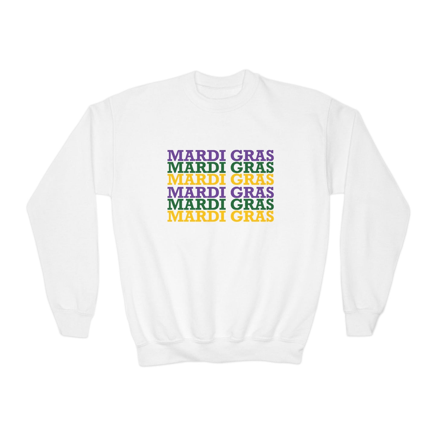 Mardi Gras Youth Crewneck Sweatshirt