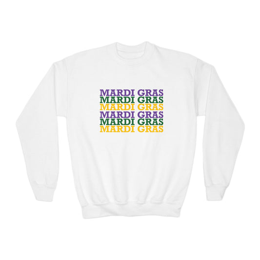 Mardi Gras Youth Crewneck Sweatshirt