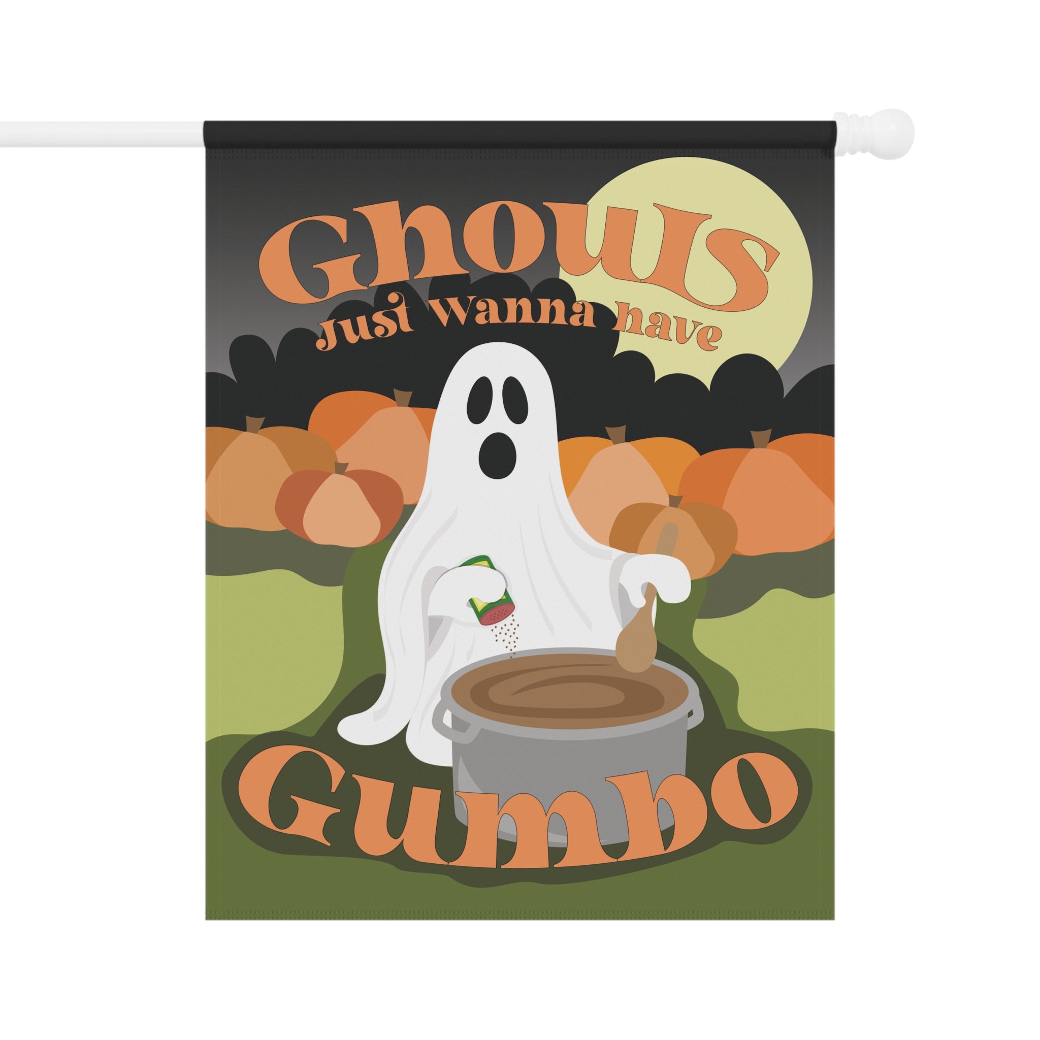 Ghouls Just Wanna Have Gumbo – Garden & House Banner (New Orleans Halloween)