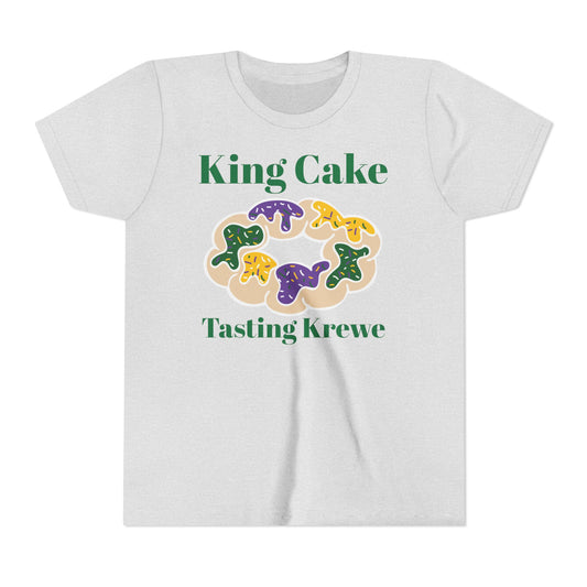 King Cake Tasting Krewe Youth Short Sleeve Tee Mardi Gras