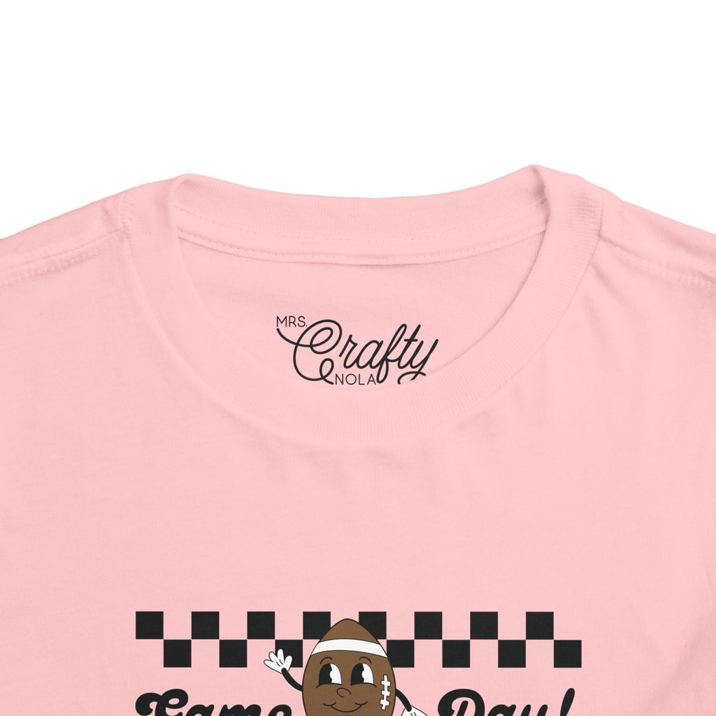 Game Day Retro Inspired Football Toddler Short Sleeve Tee