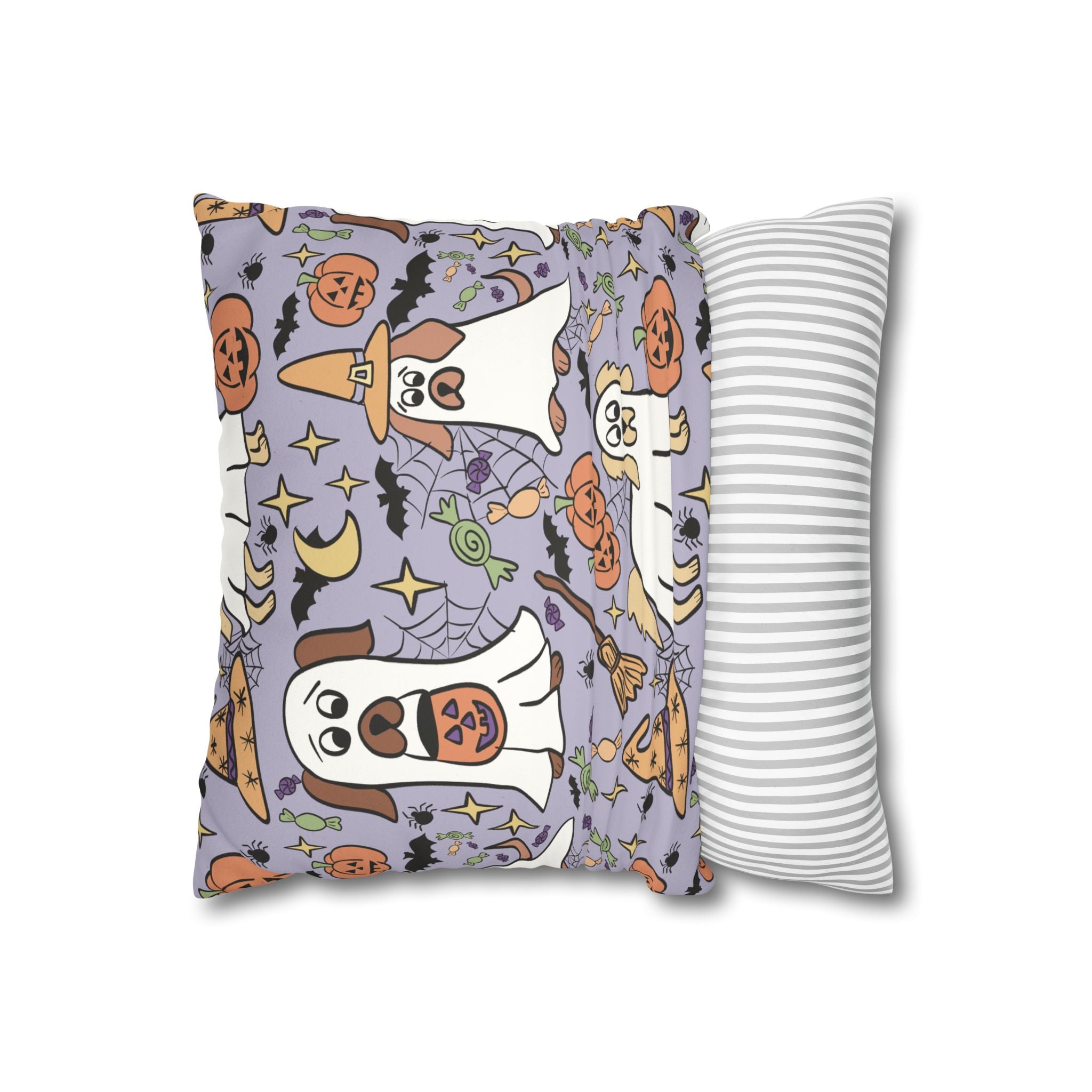 Halloween Dog-Themed Pillowcase: Cozy Home Decor, Pet Lover Gift, Fall Celebration, Cute Cushion Cover, Seasonal Accent