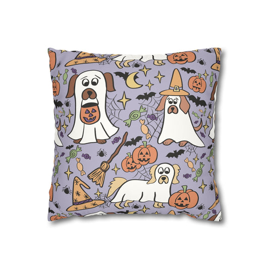 Halloween Dog-Themed Pillowcase: Cozy Home Decor, Pet Lover Gift, Fall Celebration, Cute Cushion Cover, Seasonal Accent