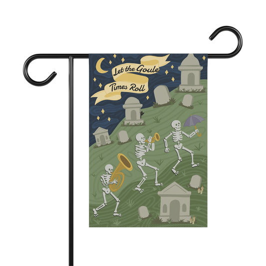 Banner, New Orleans Cemetery Skeletons, Goule Times Roll, Halloween Outdoor Decor, Gothic House Flag, Halloween Party Decor, Halloween