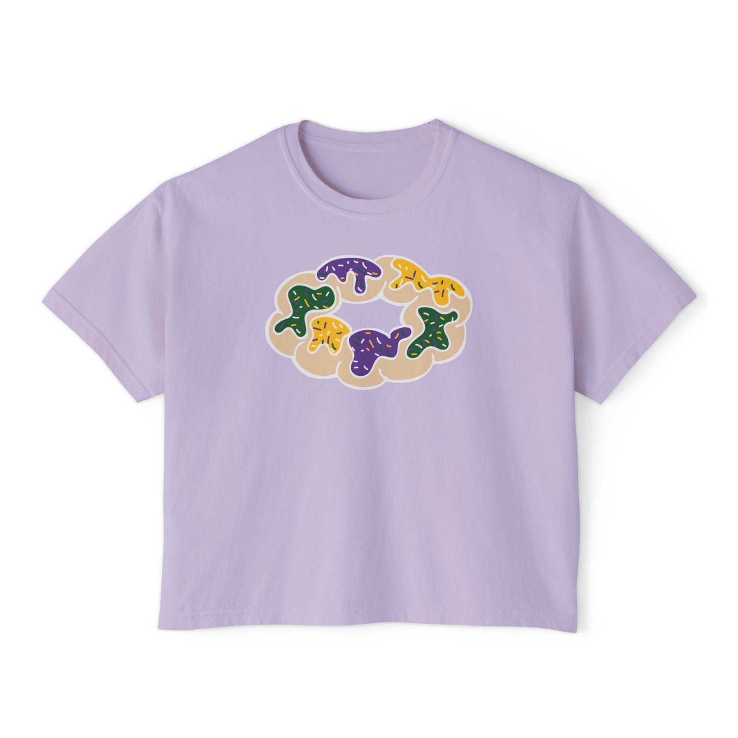 King Cake Women's Boxy Tee Mardi Gras Shirt