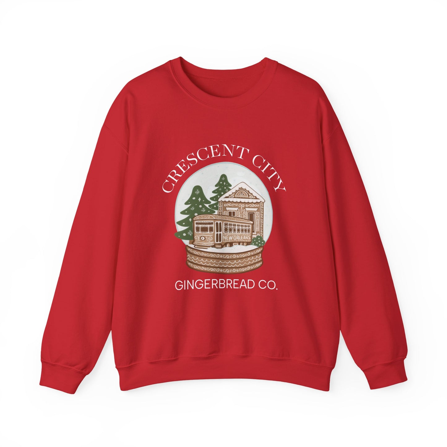 Snow Globe Street Car Crescent City Sweatshirt | Cozy Winter Lodge Crewneck