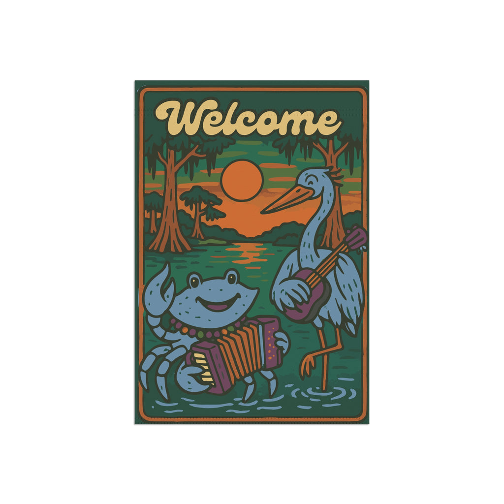 Clawdia the Blue Crab Garden Flag – Bayou Krewe Outdoor Banner