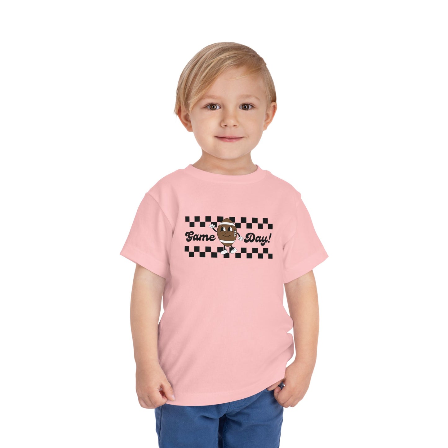 Game Day Retro Inspired Football Toddler Short Sleeve Tee