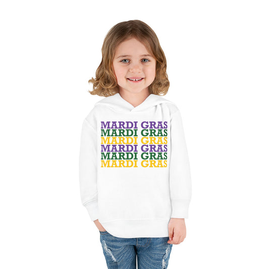 Mardi Gras Toddler Pullover Fleece Hoodie