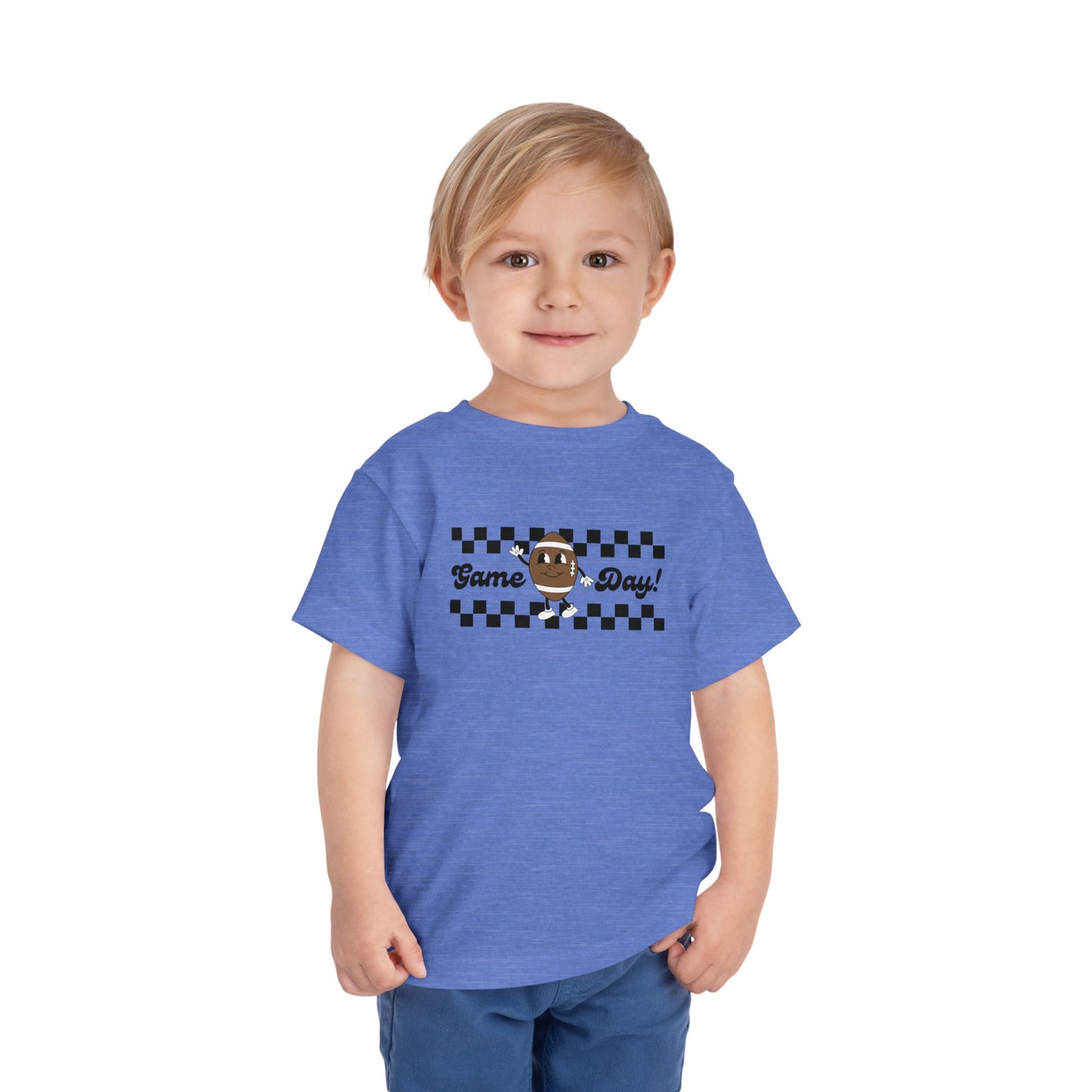 Game Day Retro Inspired Football Toddler Short Sleeve Tee