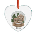 Vintage Streetcar Snow Globe Crystal Glass Ornament | Holiday Train Keepsake