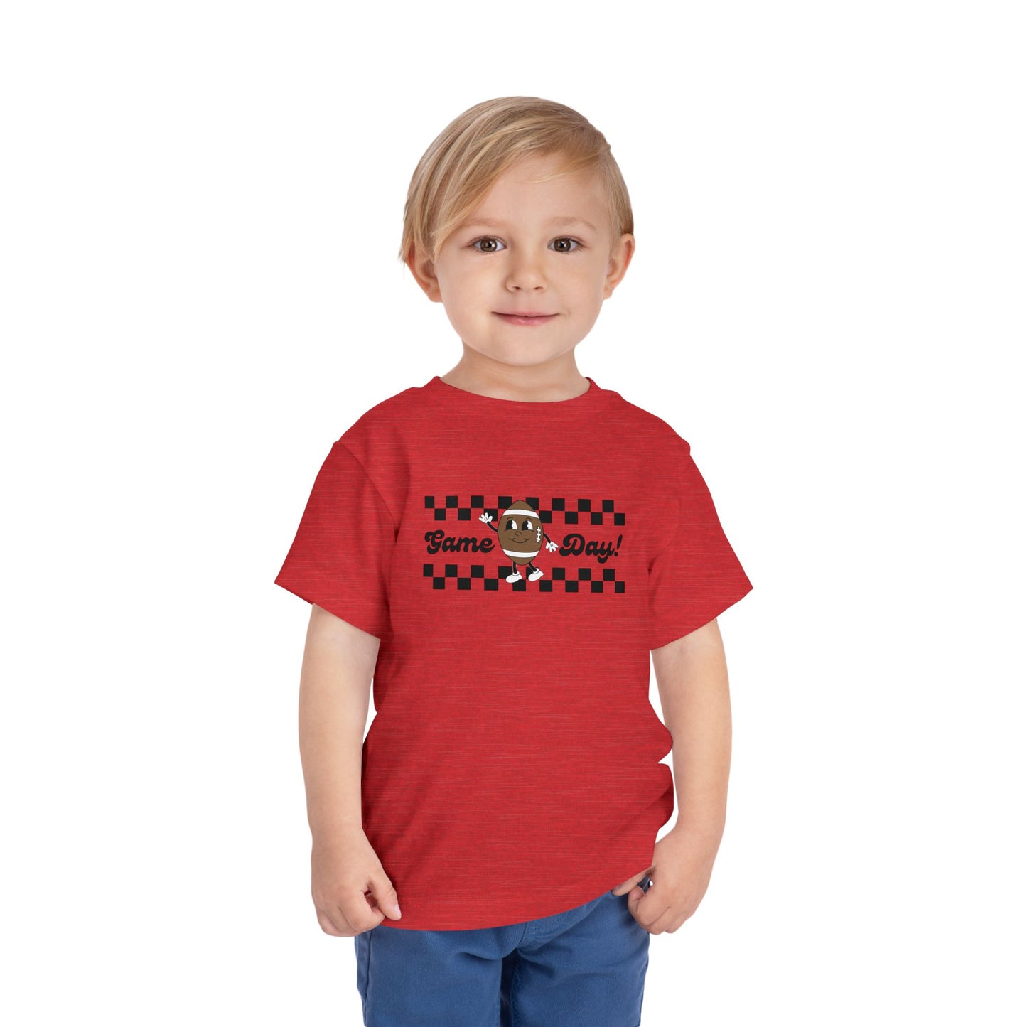 Game Day Retro Inspired Football Toddler Short Sleeve Tee