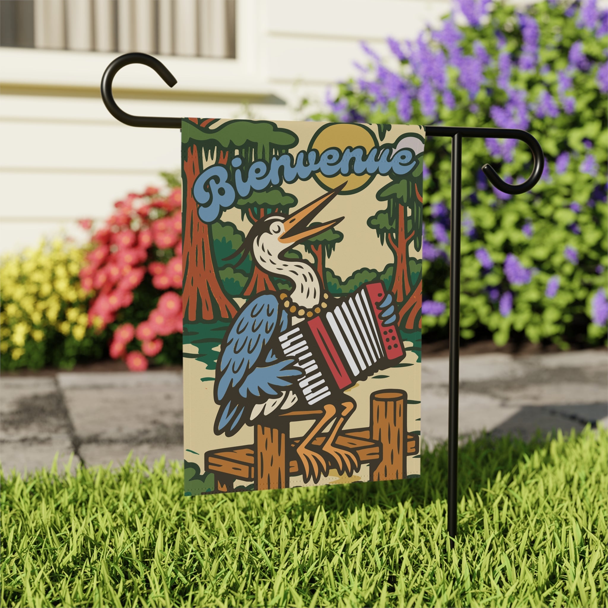 Bayou Krewe “Harmony” Garden Flag – Peaceful Summer Porch Decor