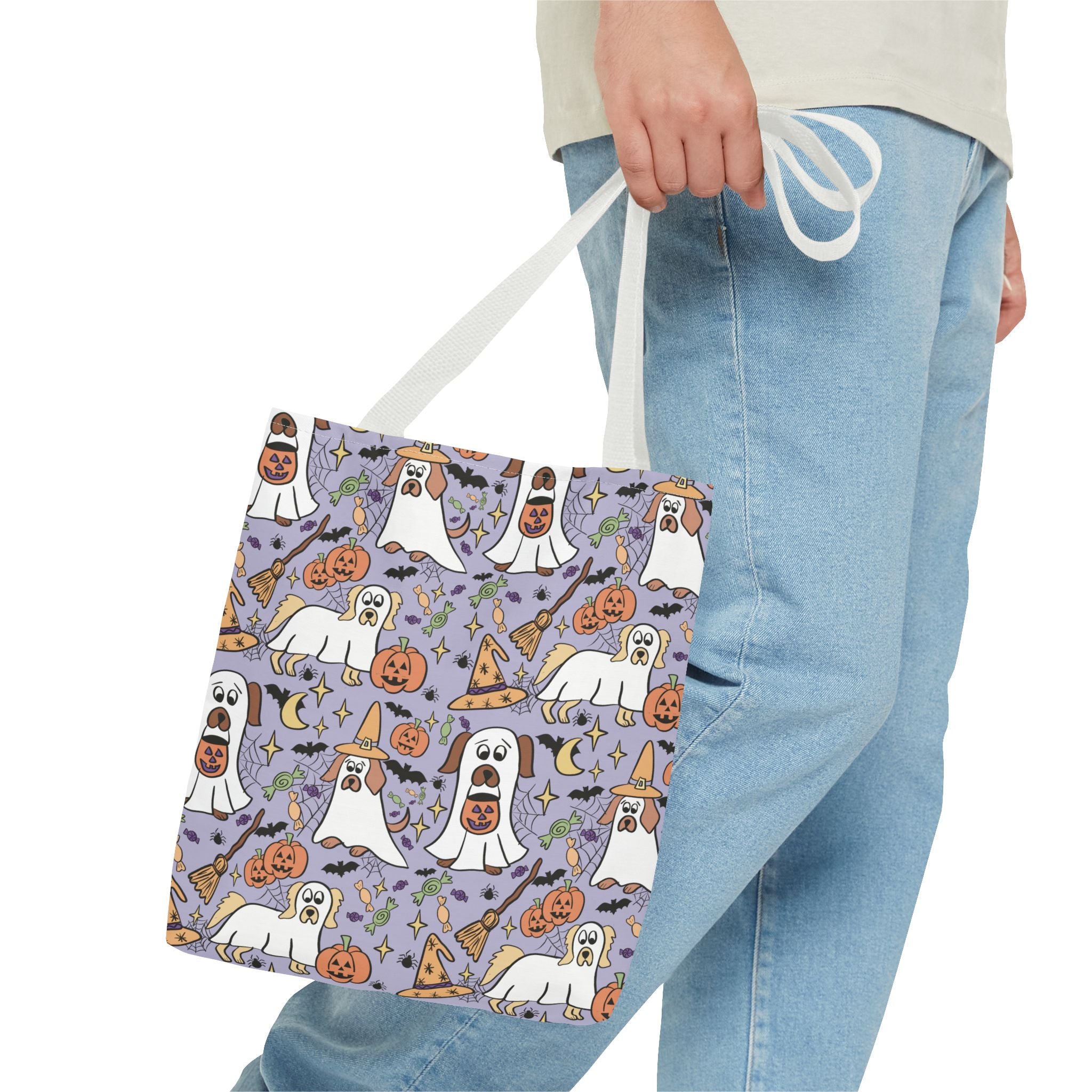 Spooky Ghosts Tote Bag - Halloween Decor, Trick or Treat, Eco-Friendly Shopping, Witchy Vibes, Fun & Festive Gift