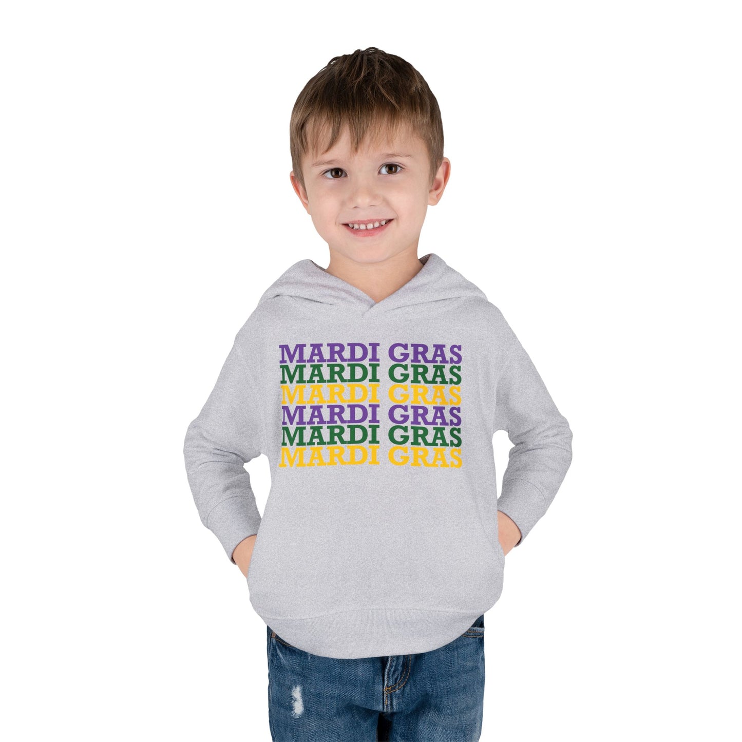 Mardi Gras Toddler Pullover Fleece Hoodie