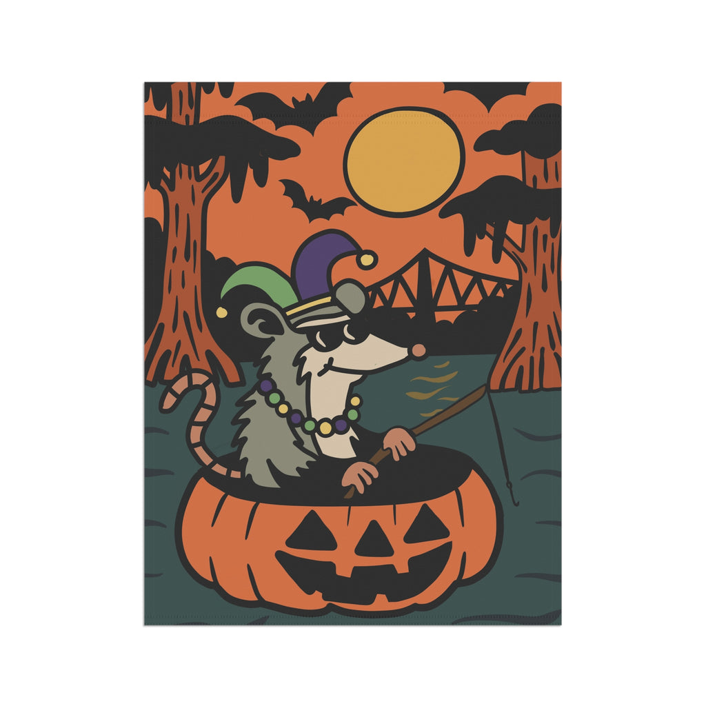 Halloween Garden Flag, Spooky Decor, Fall Outdoor Flag, Pumpkin Vibes, Unique Yard Sign, Bayou, Cajun, New Orleans