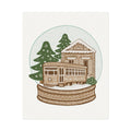 New Orleans Holiday Streetcar Snow Globe poster | Watercolor Matte Poster