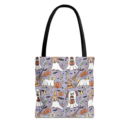 Spooky Ghosts Tote Bag - Halloween Decor, Trick or Treat, Eco-Friendly Shopping, Witchy Vibes, Fun & Festive Gift