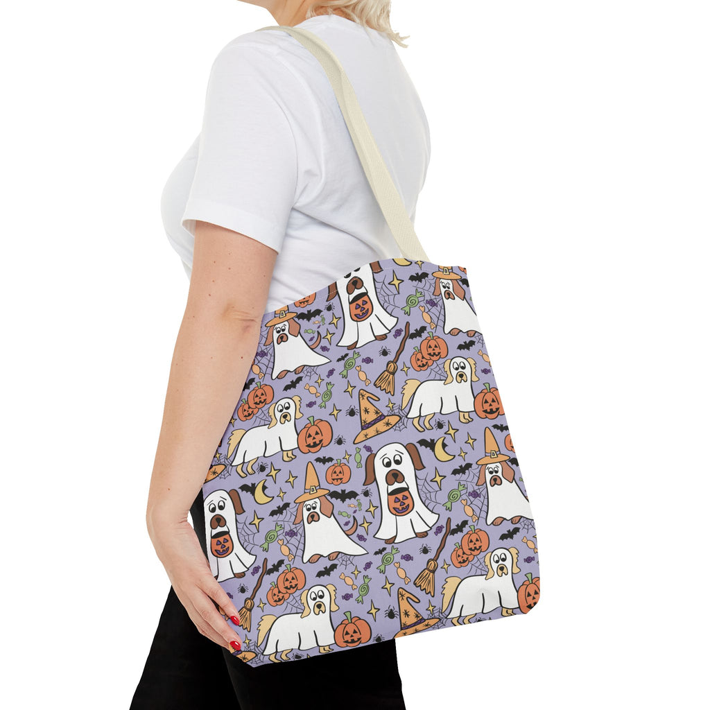 Spooky Ghosts Tote Bag - Halloween Decor, Trick or Treat, Eco-Friendly Shopping, Witchy Vibes, Fun & Festive Gift