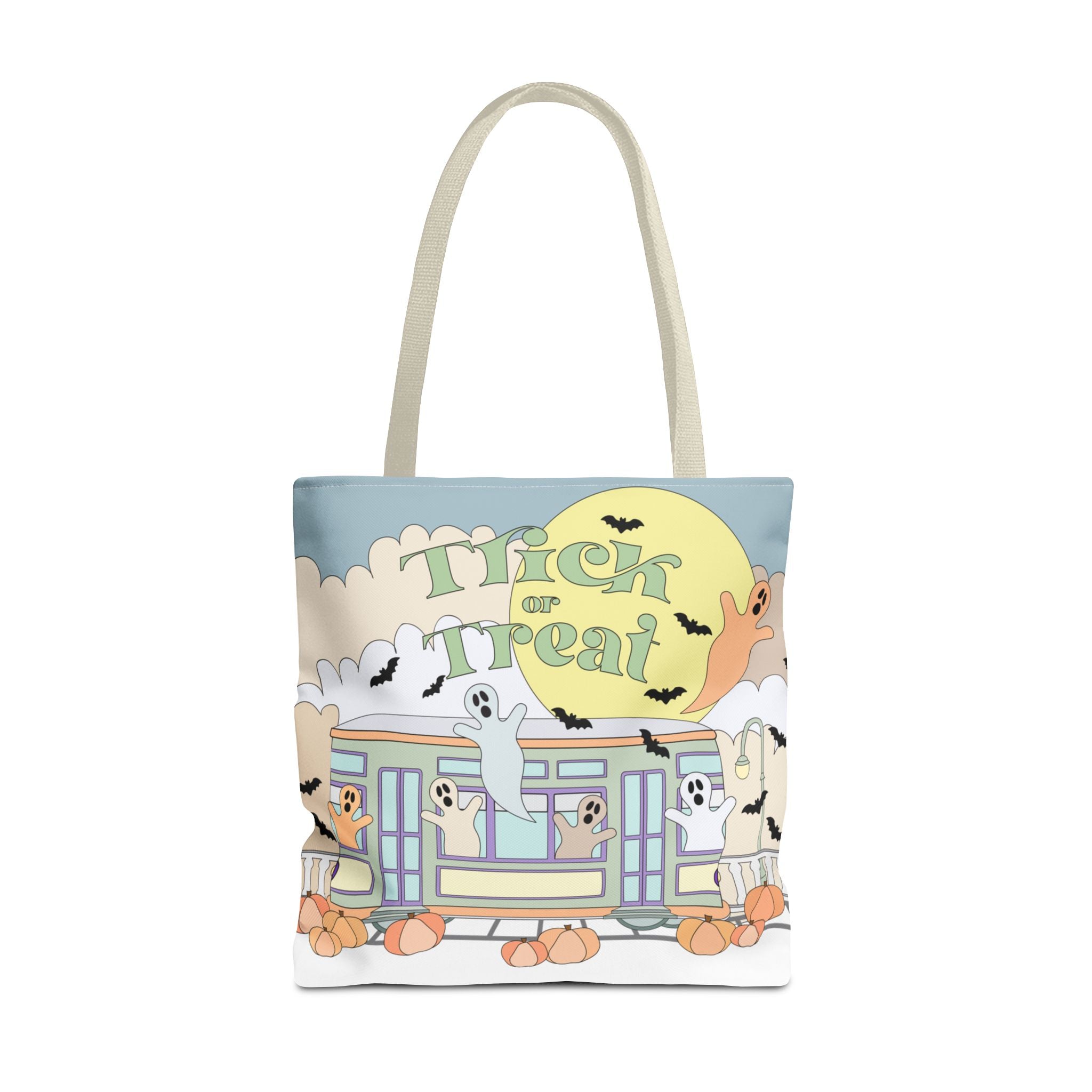 Pastel Blues New Orleans Trick-or-treat Halloween Tote Bag NOLA Kid