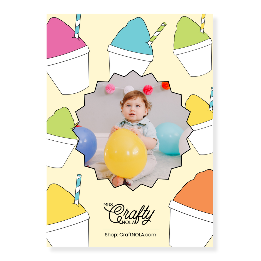 Mutli-Color Snowball Birthday Invitation - Canva Template