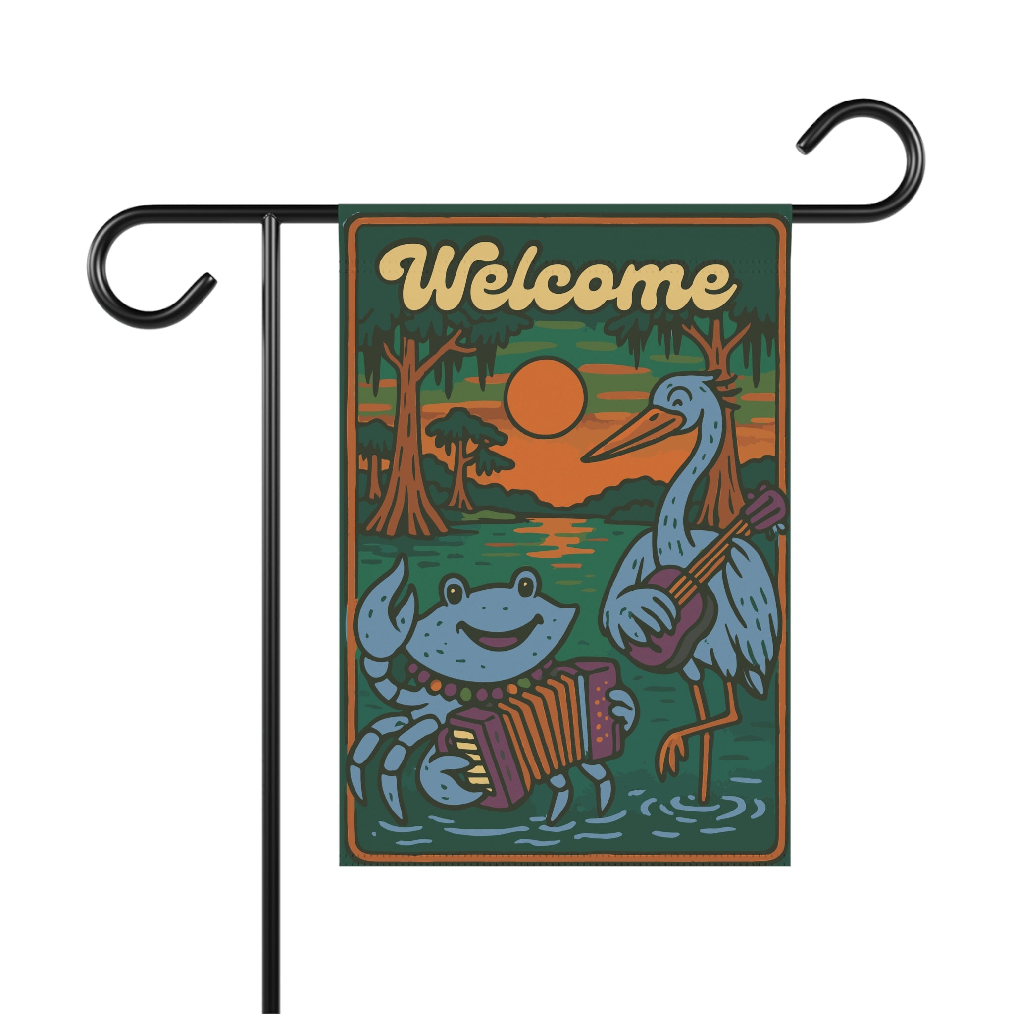 Clawdia the Blue Crab Garden Flag – Bayou Krewe Outdoor Banner