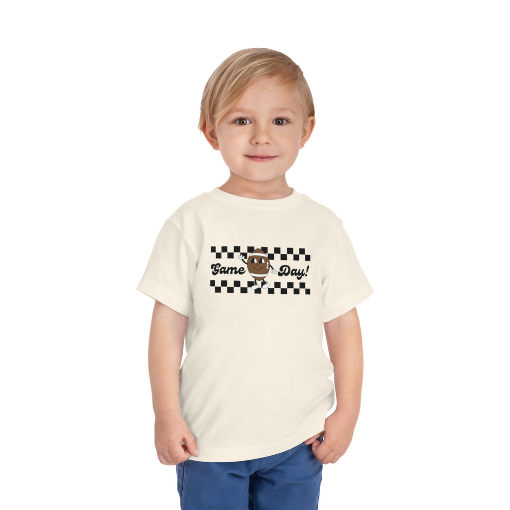 Game Day Retro Inspired Football Toddler Short Sleeve Tee
