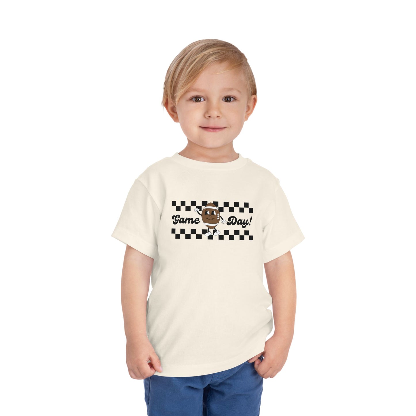 Game Day Retro Inspired Football Toddler Short Sleeve Tee