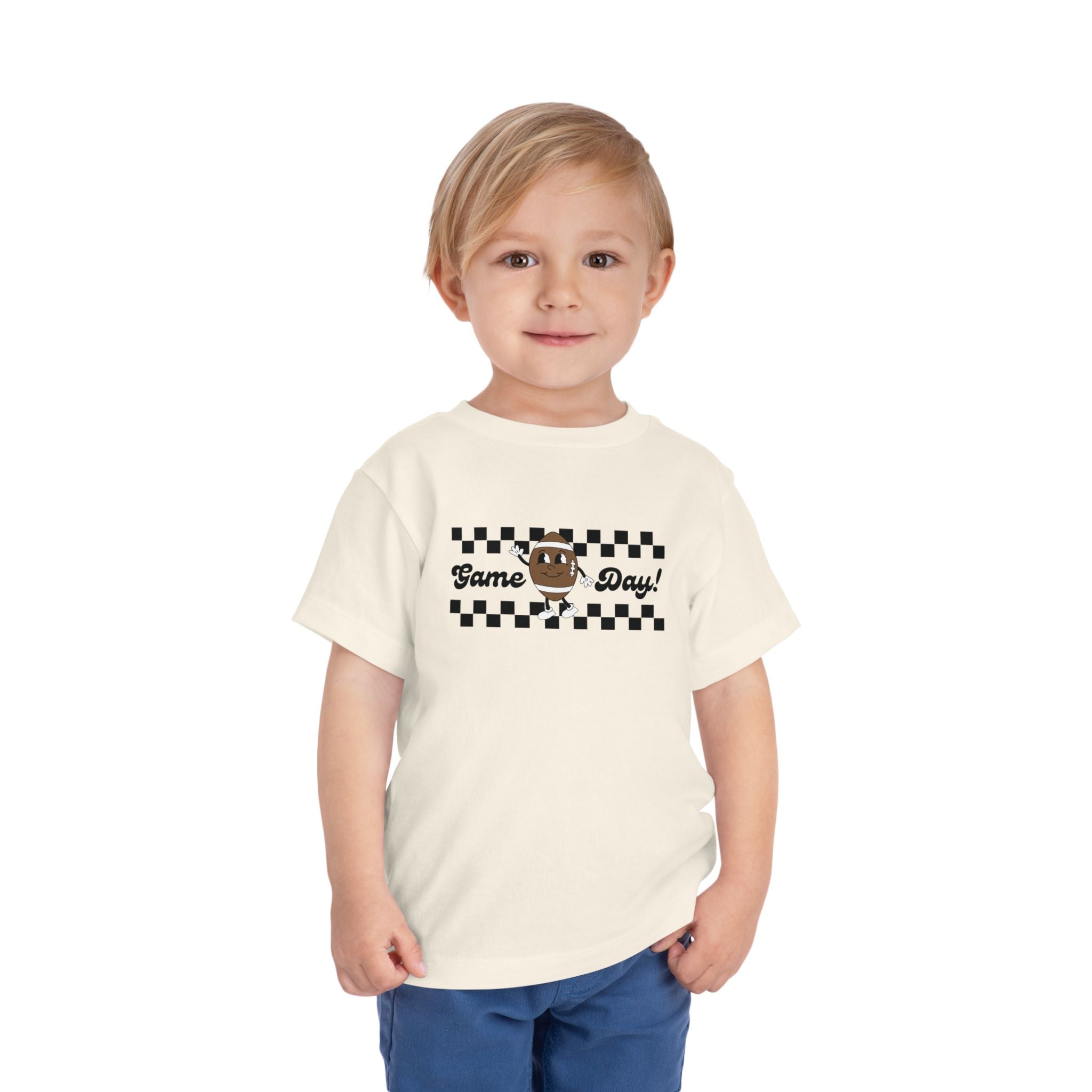 Game Day Retro Inspired Football Toddler Short Sleeve Tee