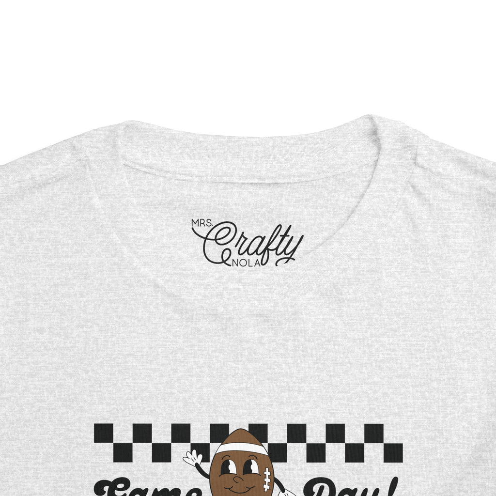 Game Day Retro Inspired Football Toddler Short Sleeve Tee