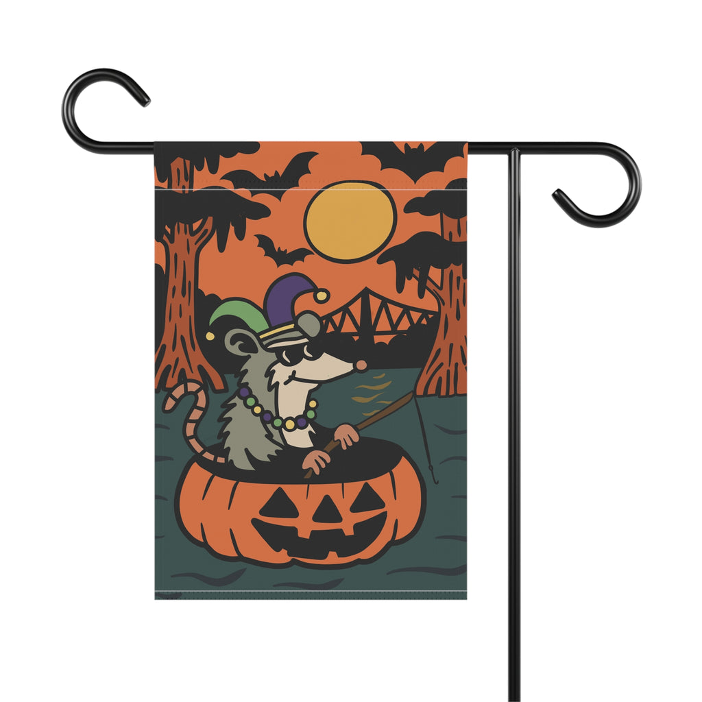 Halloween Garden Flag, Spooky Decor, Fall Outdoor Flag, Pumpkin Vibes, Unique Yard Sign, Bayou, Cajun, New Orleans