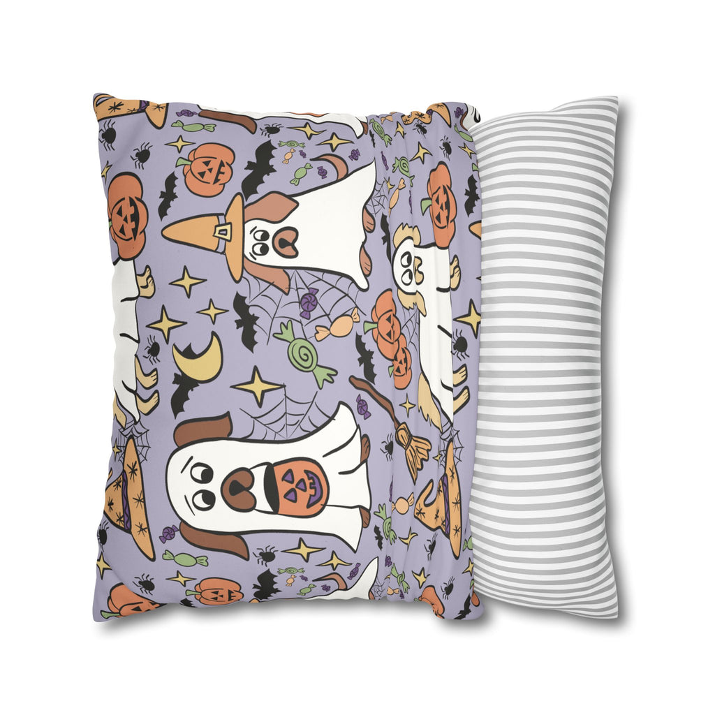 Halloween Dog-Themed Pillowcase: Cozy Home Decor, Pet Lover Gift, Fall Celebration, Cute Cushion Cover, Seasonal Accent