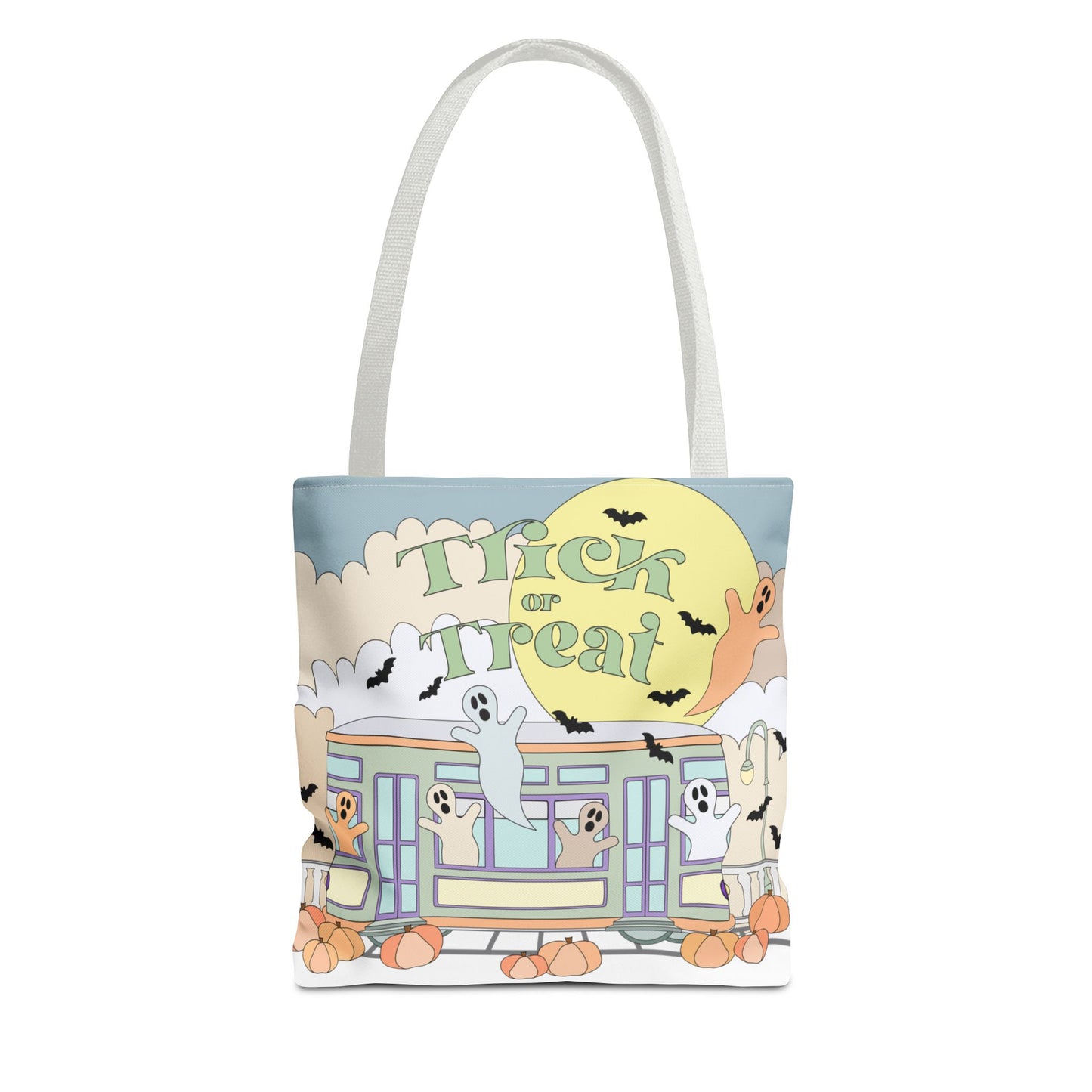 Pastel Blues New Orleans Trick-or-treat Halloween Tote Bag NOLA Kid