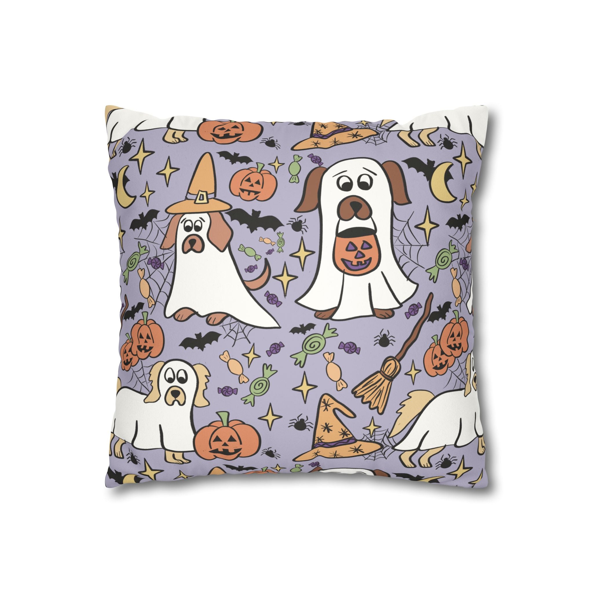 Halloween Dog-Themed Pillowcase: Cozy Home Decor, Pet Lover Gift, Fall Celebration, Cute Cushion Cover, Seasonal Accent