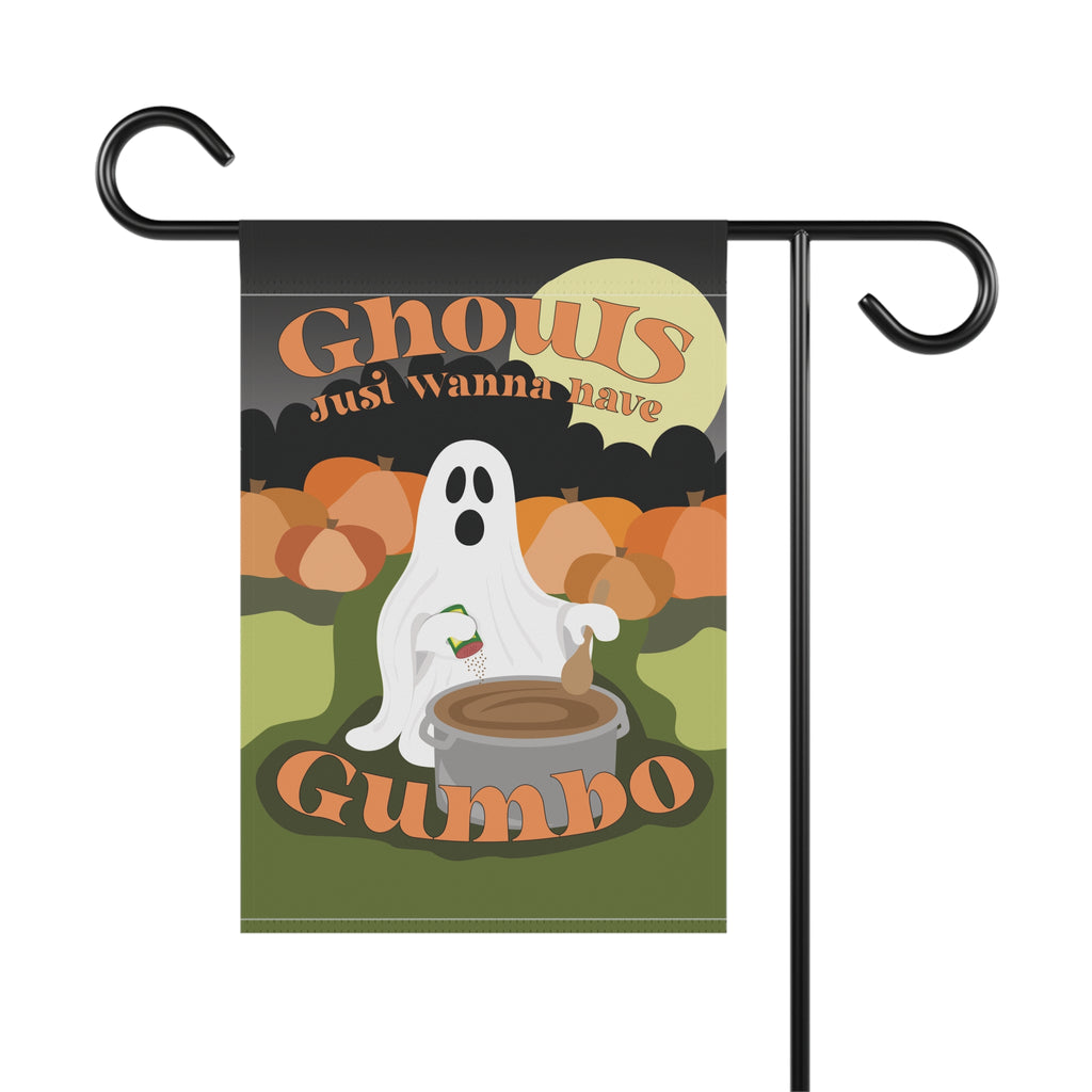 Ghouls Just Wanna Have Gumbo – Garden & House Banner (New Orleans Halloween)