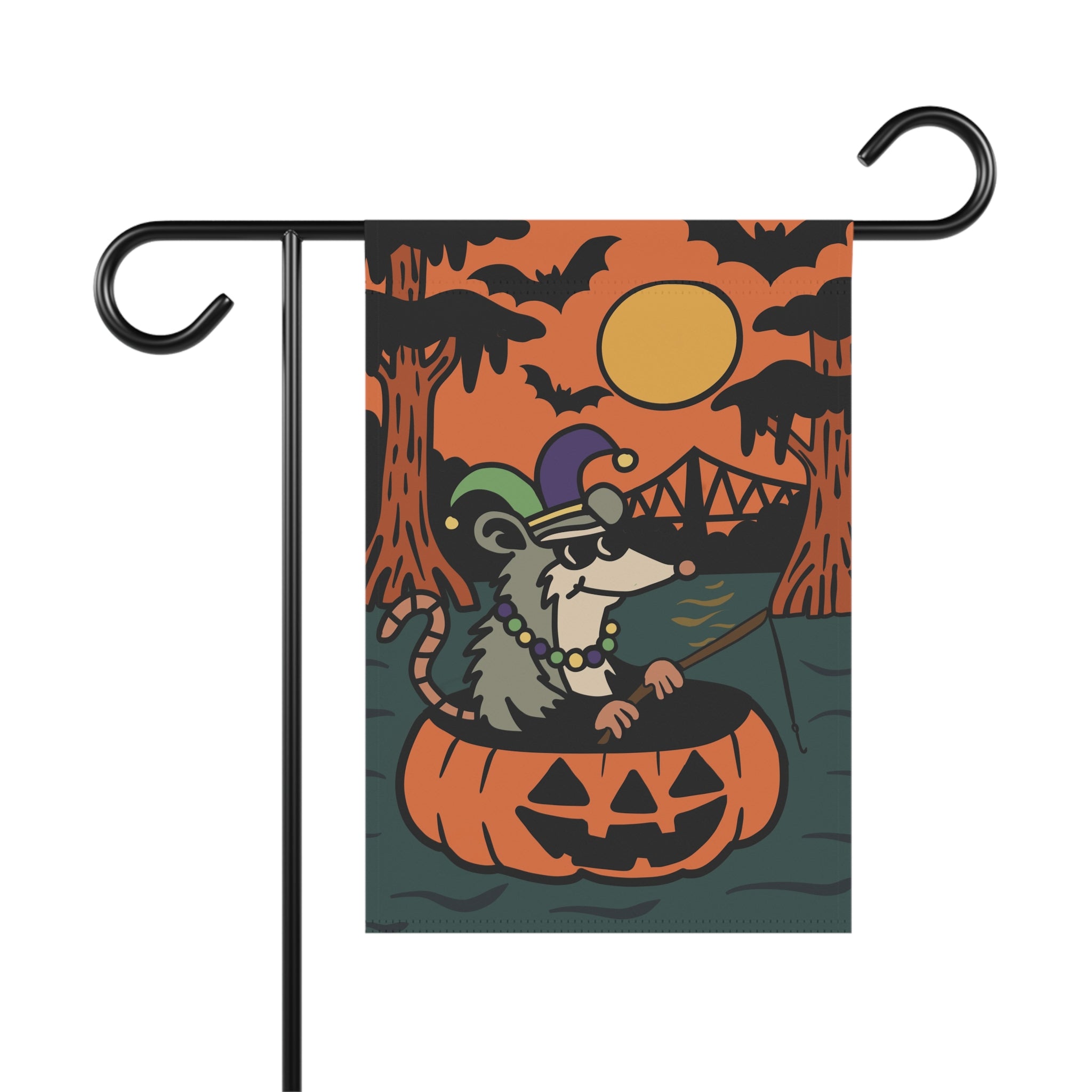 Halloween Garden Flag, Spooky Decor, Fall Outdoor Flag, Pumpkin Vibes, Unique Yard Sign, Bayou, Cajun, New Orleans