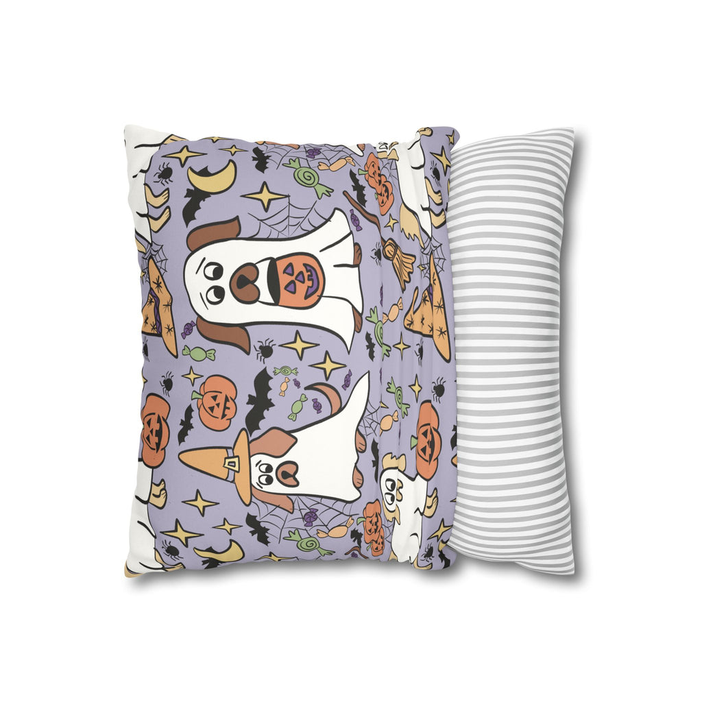 Halloween Dog-Themed Pillowcase: Cozy Home Decor, Pet Lover Gift, Fall Celebration, Cute Cushion Cover, Seasonal Accent