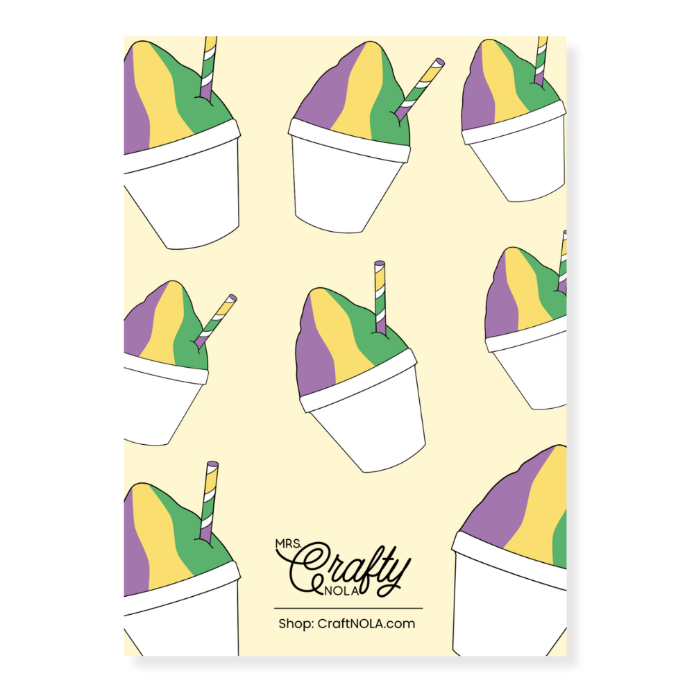 Purple, Green and Yellow Snowball Birthday Invitation - Canva Template