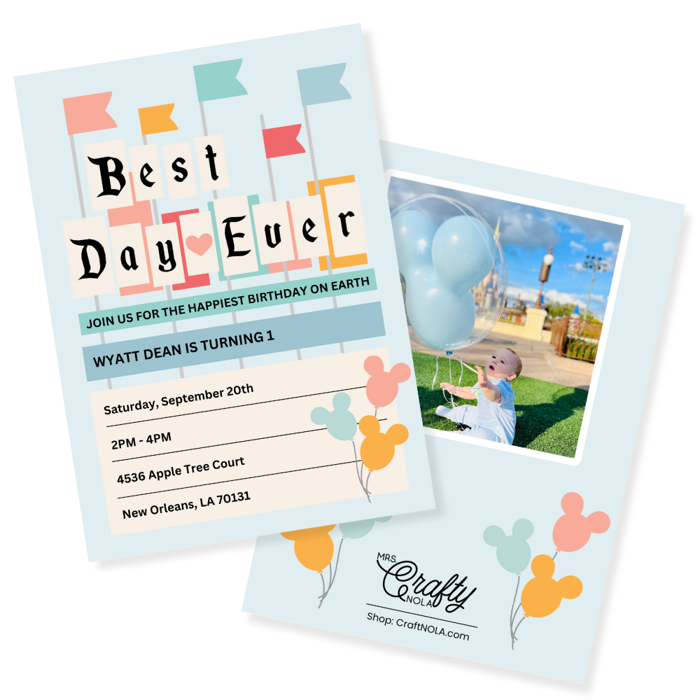 Best Day Ever Birthday Invitation - Canva Template