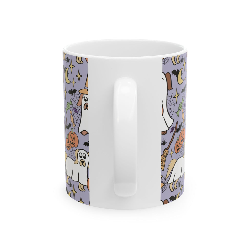 Adorable Halloween Dog Ceramic Mug, Cute Ghostly Dogs on Purple, Halloween Decor, Dog Lover Gift, Spooky Season Mug, Trick or Treat [...]