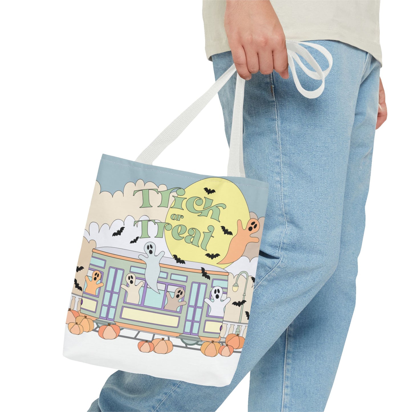 Pastel Blues New Orleans Trick-or-treat Halloween Tote Bag NOLA Kid