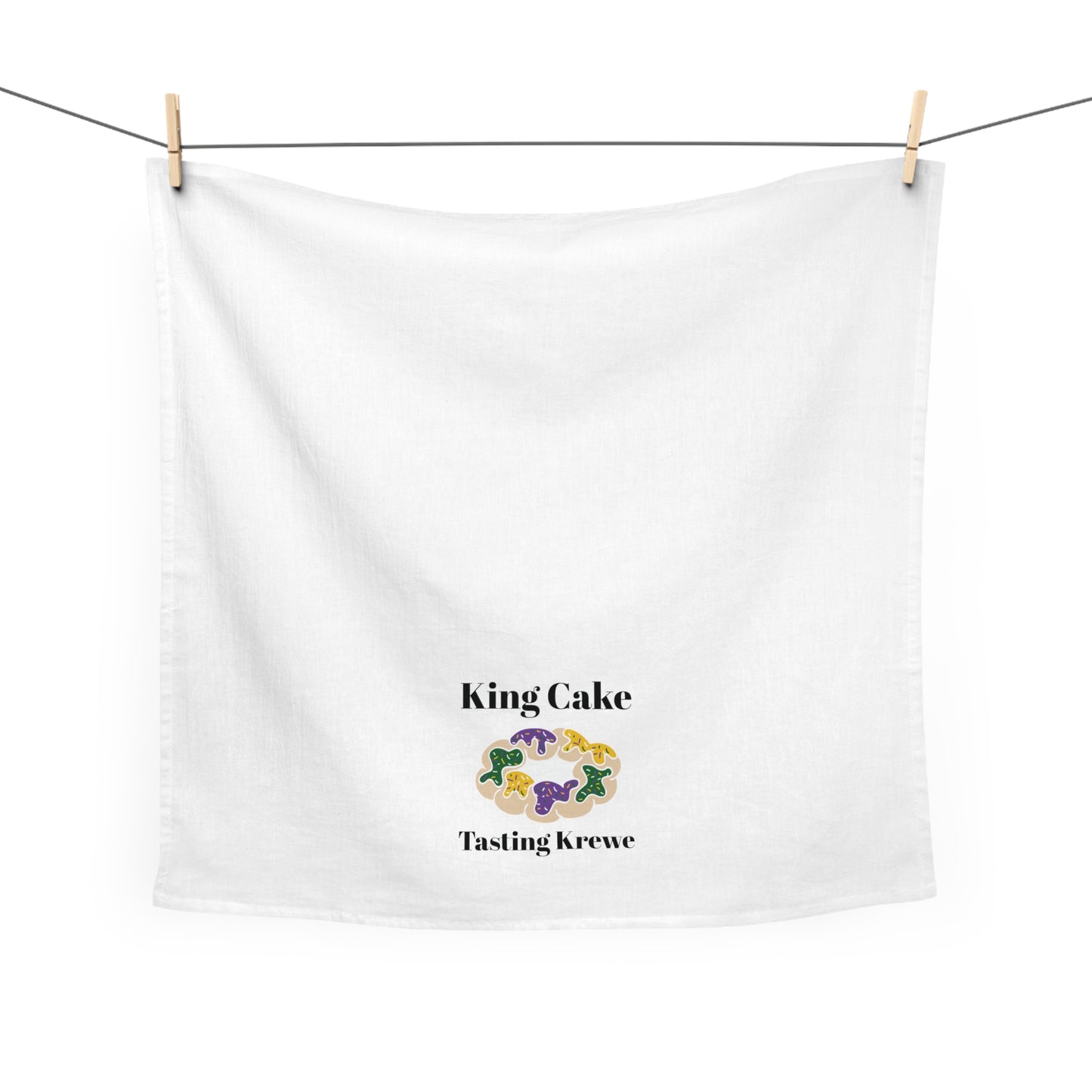 King Cake Tasting Krewe Tea Towel