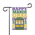 Happy Mardi Gras Street Car Garden & House Banner