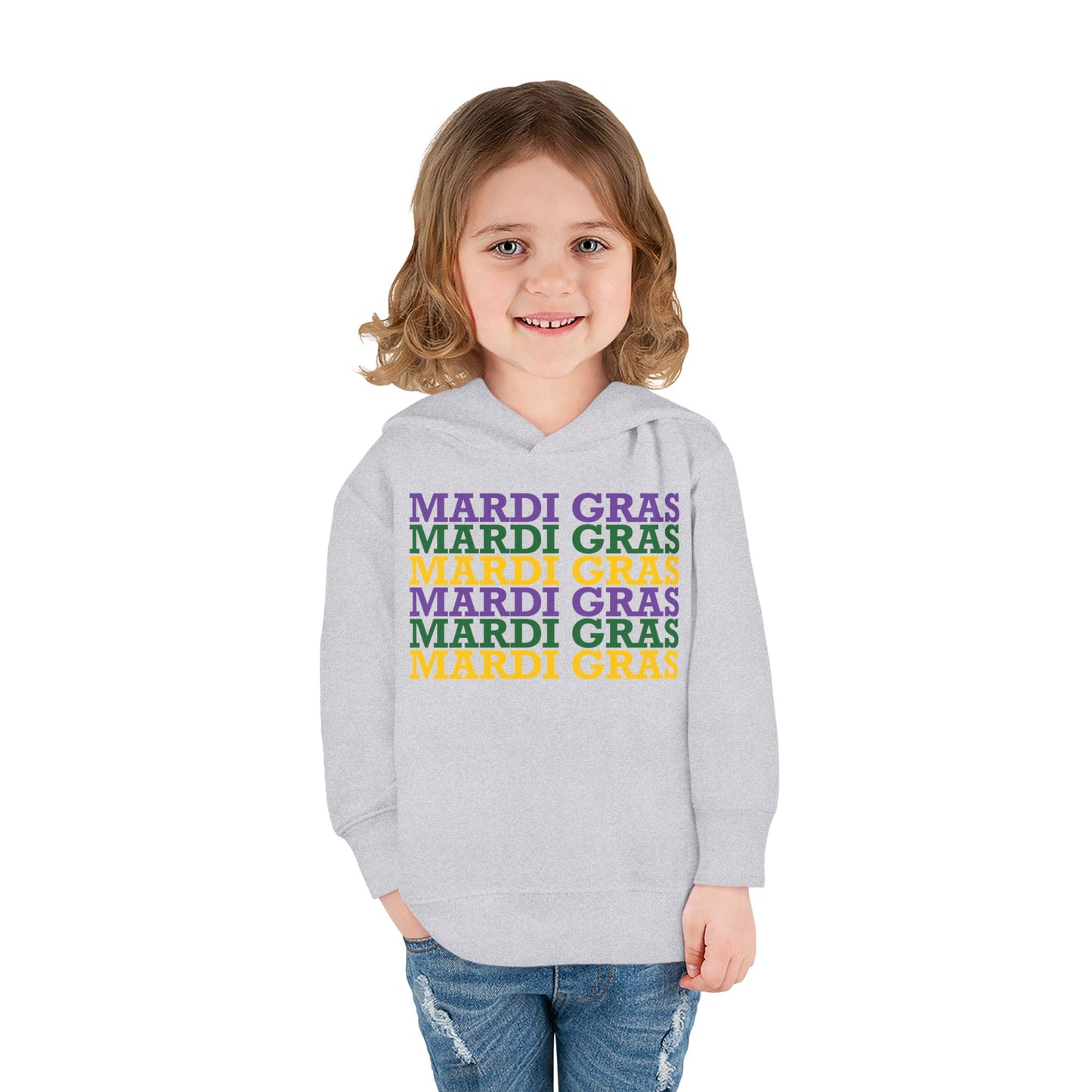 Mardi Gras Toddler Pullover Fleece Hoodie