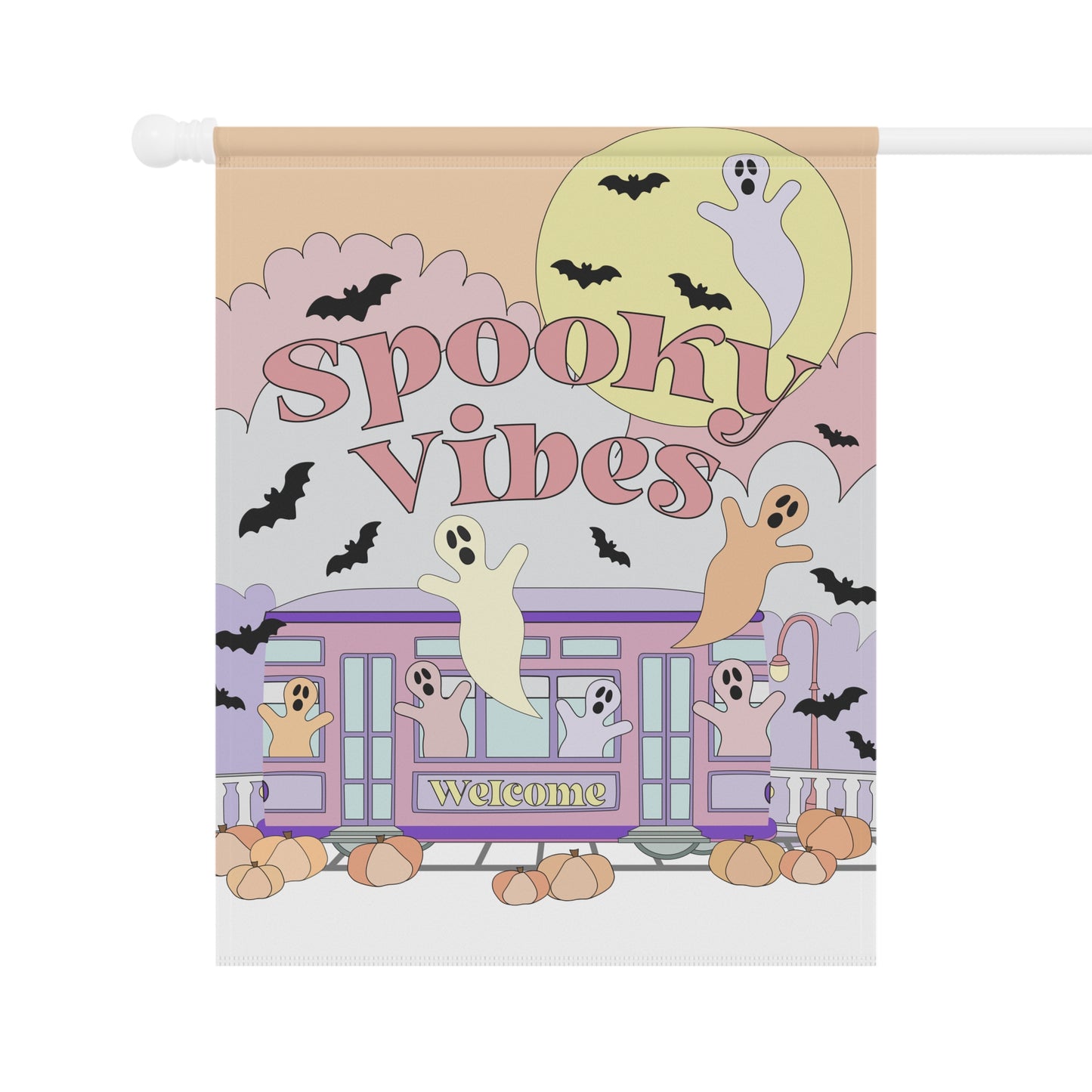 Pastel Spooky Vibes Garden & House Banner New Orleans Inspired