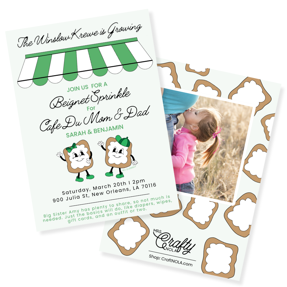 Beignet Sprinkle Invitation - Canva Template